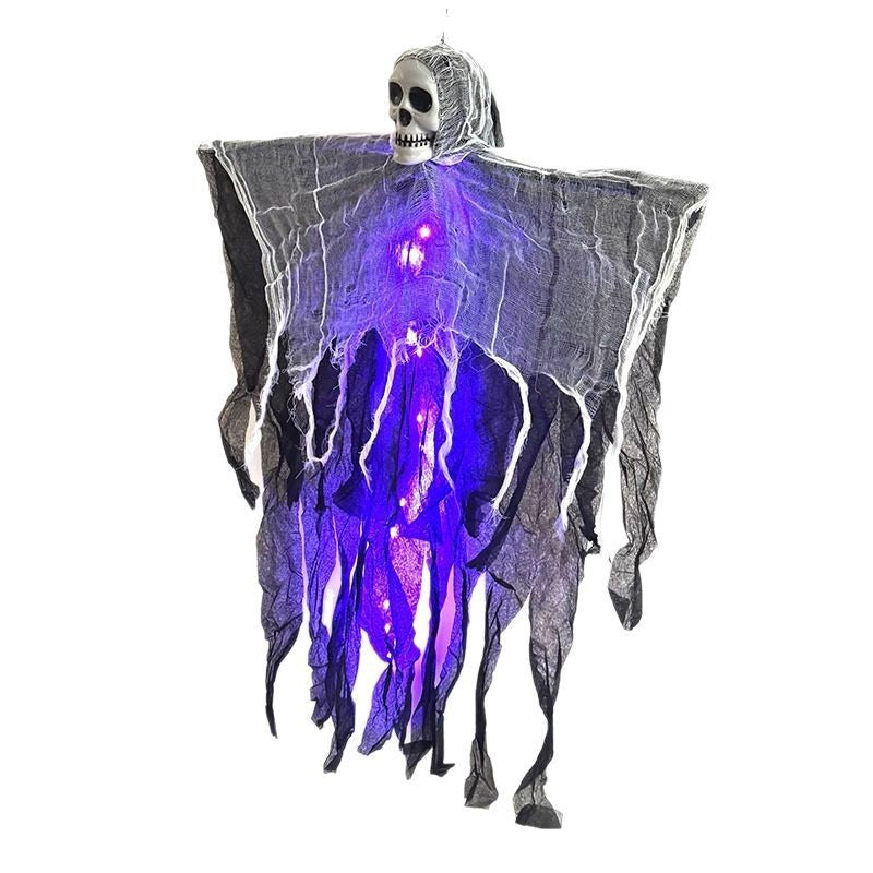 LED Hanging Skull Ghost – Scary Halloween Prop