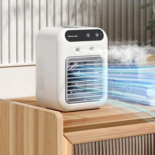 "USB Mini Air Cooler – Portable Fan with Humidifier